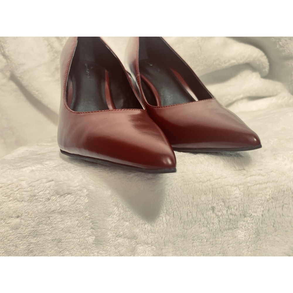 Rebecca Minkoff West Pointed Toe Pump – Women's – Burgundy – Leather – Classic - Picture 2 of 7